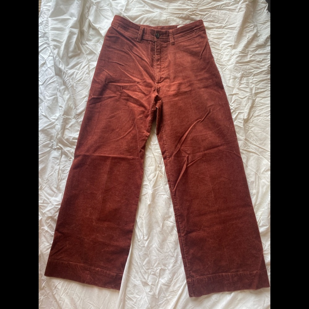 Gap Corduroy Wide Leg High Rise Pants